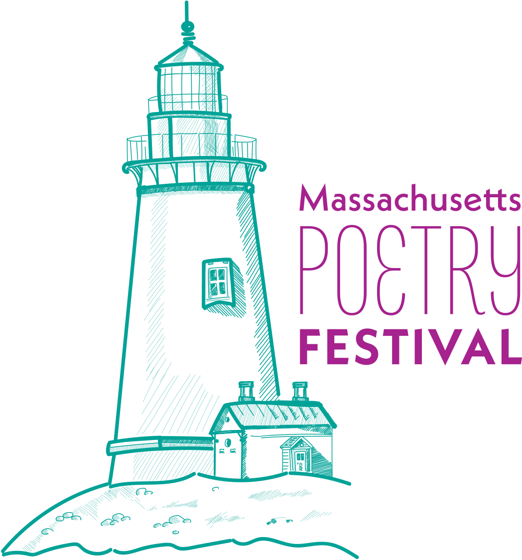 A lighthouse with the text "Massachusetts Poetry Festival"